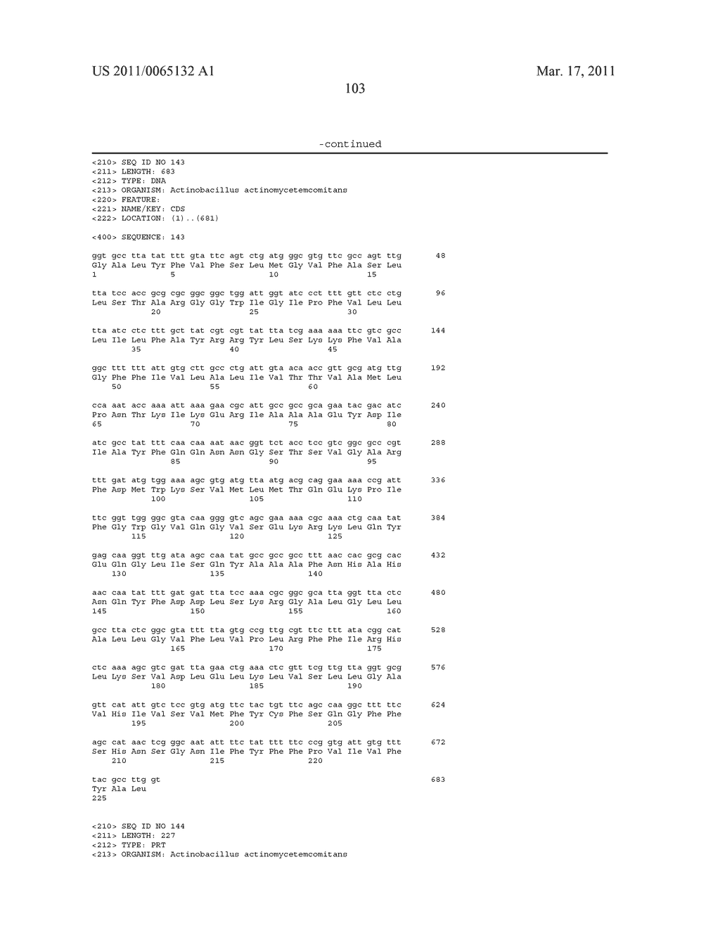 Identification of Actinobacillus actinomycetemcomitans Antigens for use in the Diagnosis, Treatment and Monitoring of Periodontal Diseases - diagram, schematic, and image 104