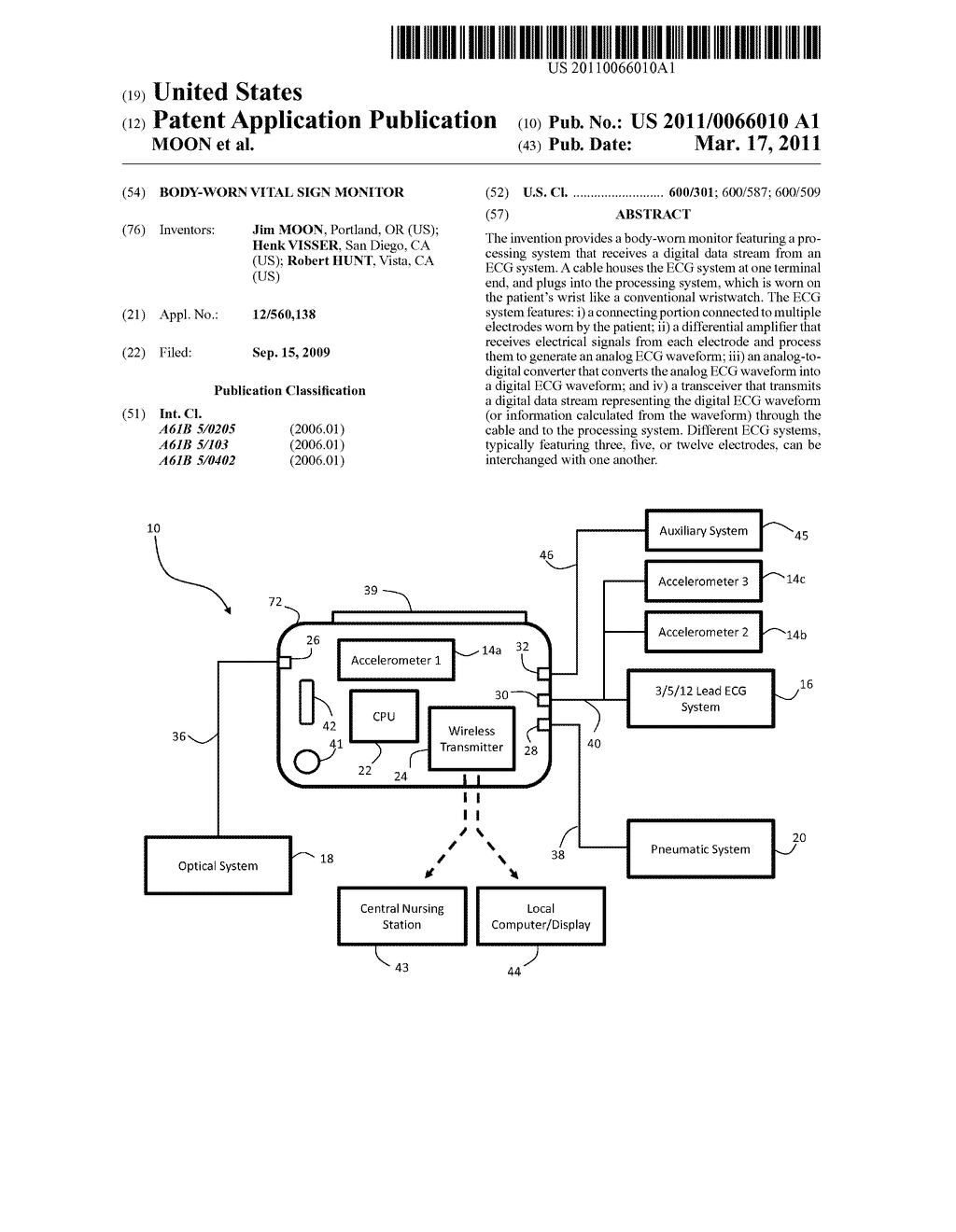 BODY-WORN VITAL SIGN MONITOR - diagram, schematic, and image 01