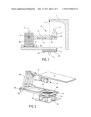 DEVICE FOR POSITIONING A PATIENT WITH RESPECT TO A RADIATION diagram and image