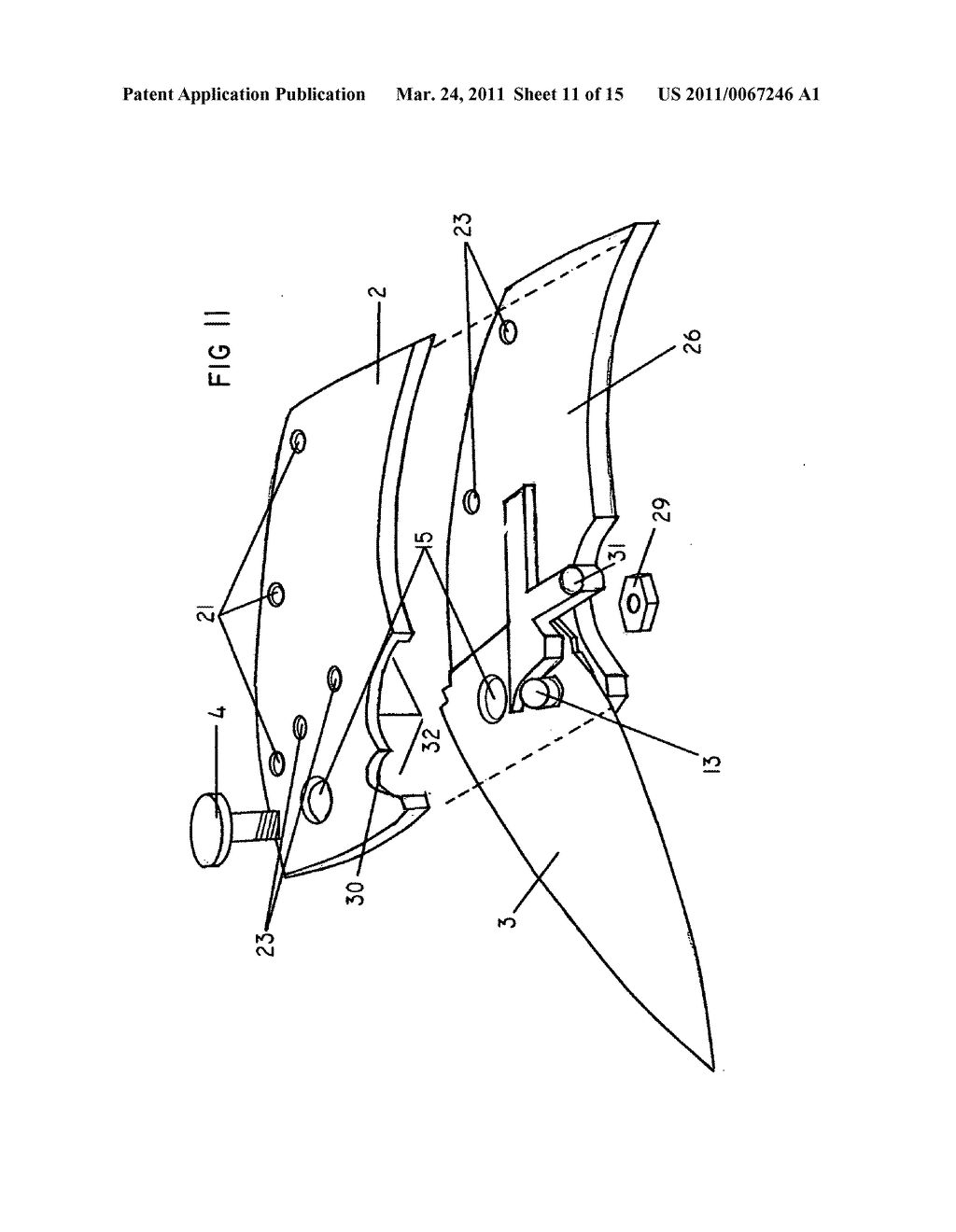 Linear slide action mechanical folding knife opening mechanism - diagram, schematic, and image 12