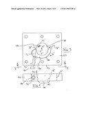 Flexible grip die-alignment arrangement diagram and image