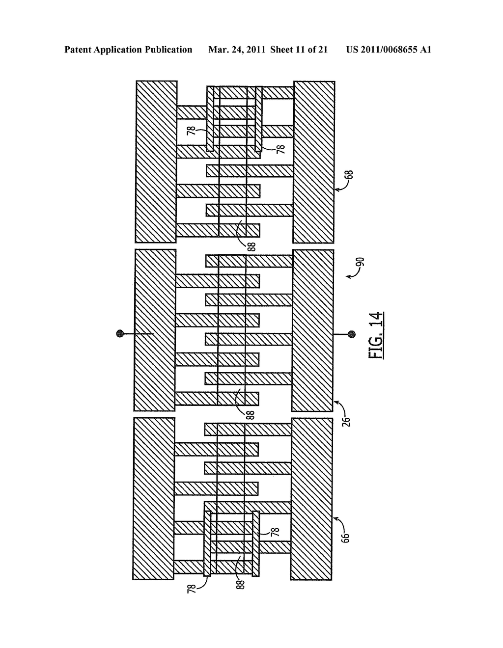 PISTON MODE ACOUSTIC WAVE DEVICE AND METHOD PROVIDING A HIGH COUPLING FACTOR - diagram, schematic, and image 12