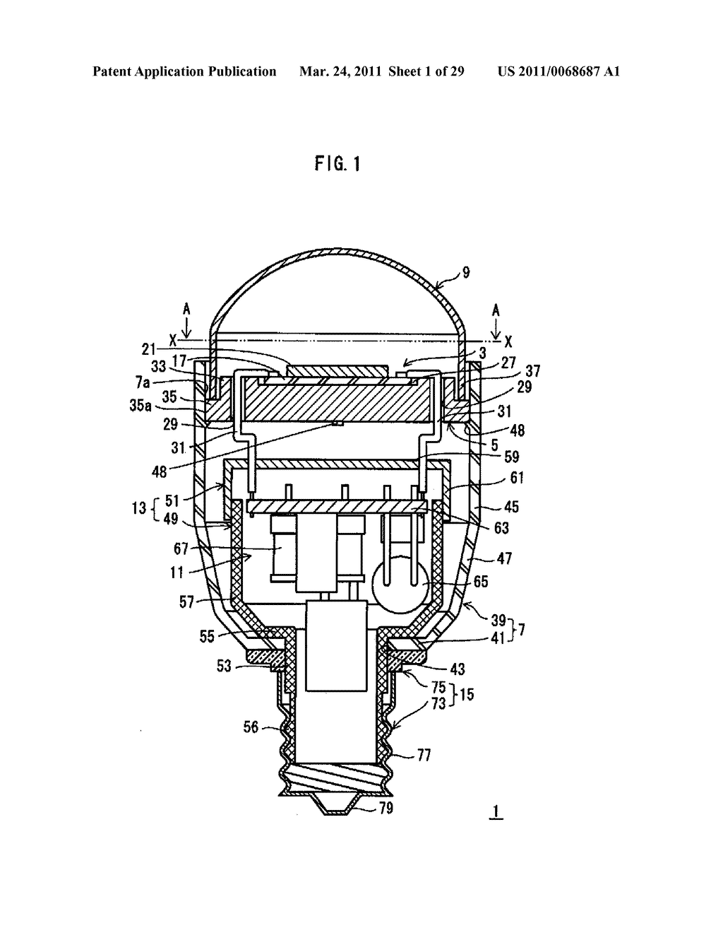 BULB-SHAPED LAMP AND LIGHTING DEVICE - diagram, schematic, and image 02