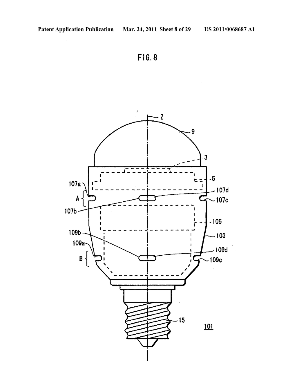 BULB-SHAPED LAMP AND LIGHTING DEVICE - diagram, schematic, and image 09