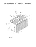 Battery with a plurality of flat cells forming a cell assembly diagram and image