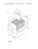 Battery with a plurality of flat cells forming a cell assembly diagram and image