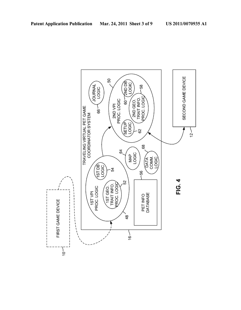 TRAVELING VIRTUAL PET GAME SYSTEM - diagram, schematic, and image 04