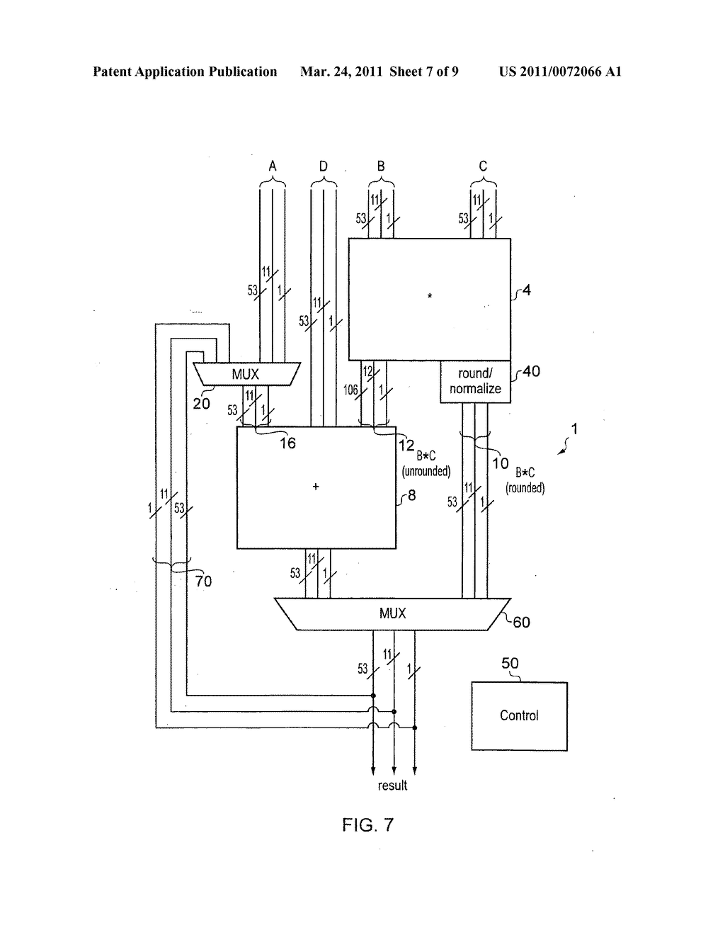 Apparatus and method for performing fused multiply add floating point operation - diagram, schematic, and image 08