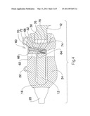 Excavator tooth retention device diagram and image