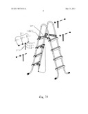 Swimming Pool Ladder With a Barrier diagram and image