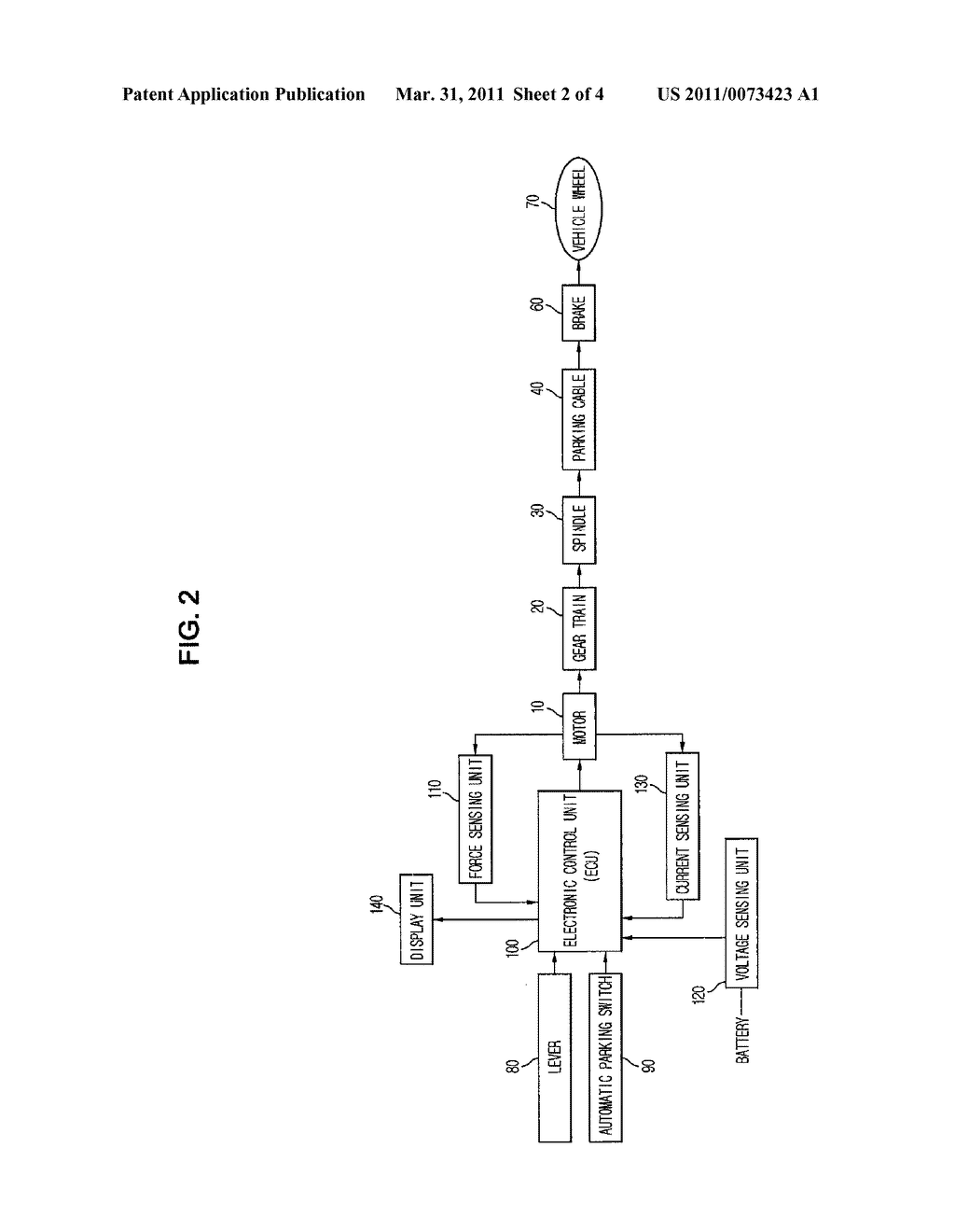 ELECTRONIC PARKING BRAKE SYSTEM AND CONTROL METHOD THEREOF - diagram, schematic, and image 03