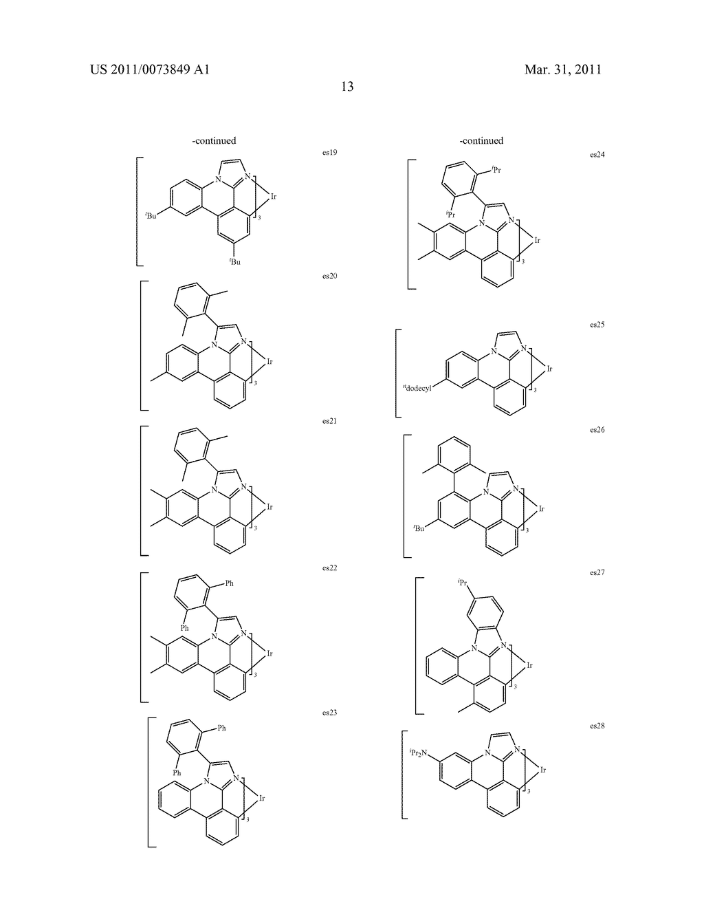 METAL COMPLEXES OF CYCLOMETALLATED IMIDAZO[1,2-f ]PHENANTHRIDINE AND DIIMIDAZO[1,2-a:1',2'-c ]QUNIAZOLINE LIGANDS AND ISOELECTRONIC AND BENZANNULATED ANALOGS THEREOF - diagram, schematic, and image 29