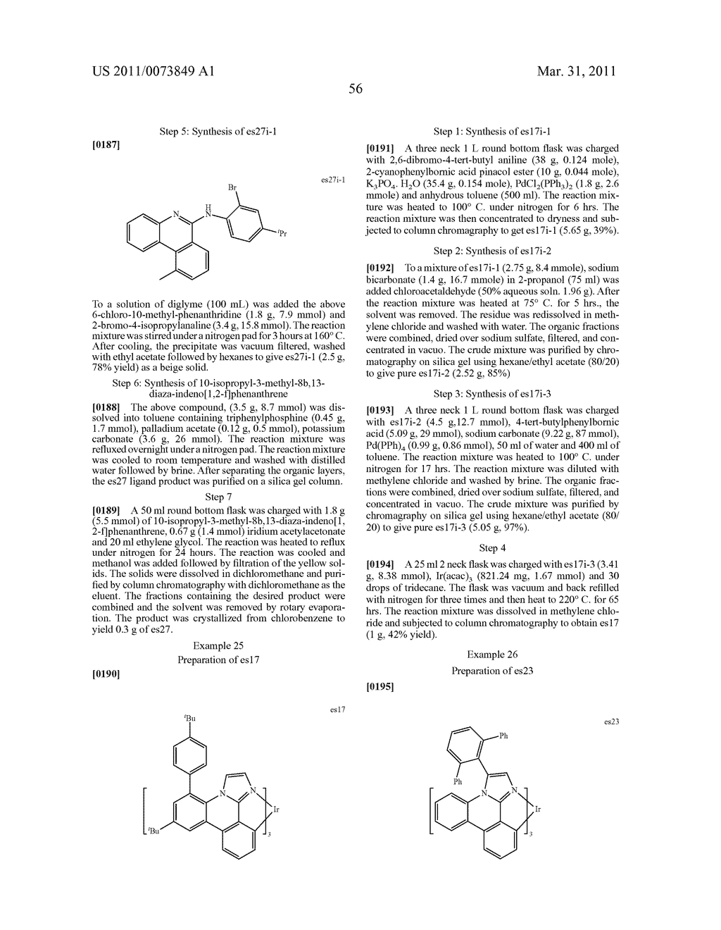 METAL COMPLEXES OF CYCLOMETALLATED IMIDAZO[1,2-f ]PHENANTHRIDINE AND DIIMIDAZO[1,2-a:1',2'-c ]QUNIAZOLINE LIGANDS AND ISOELECTRONIC AND BENZANNULATED ANALOGS THEREOF - diagram, schematic, and image 72