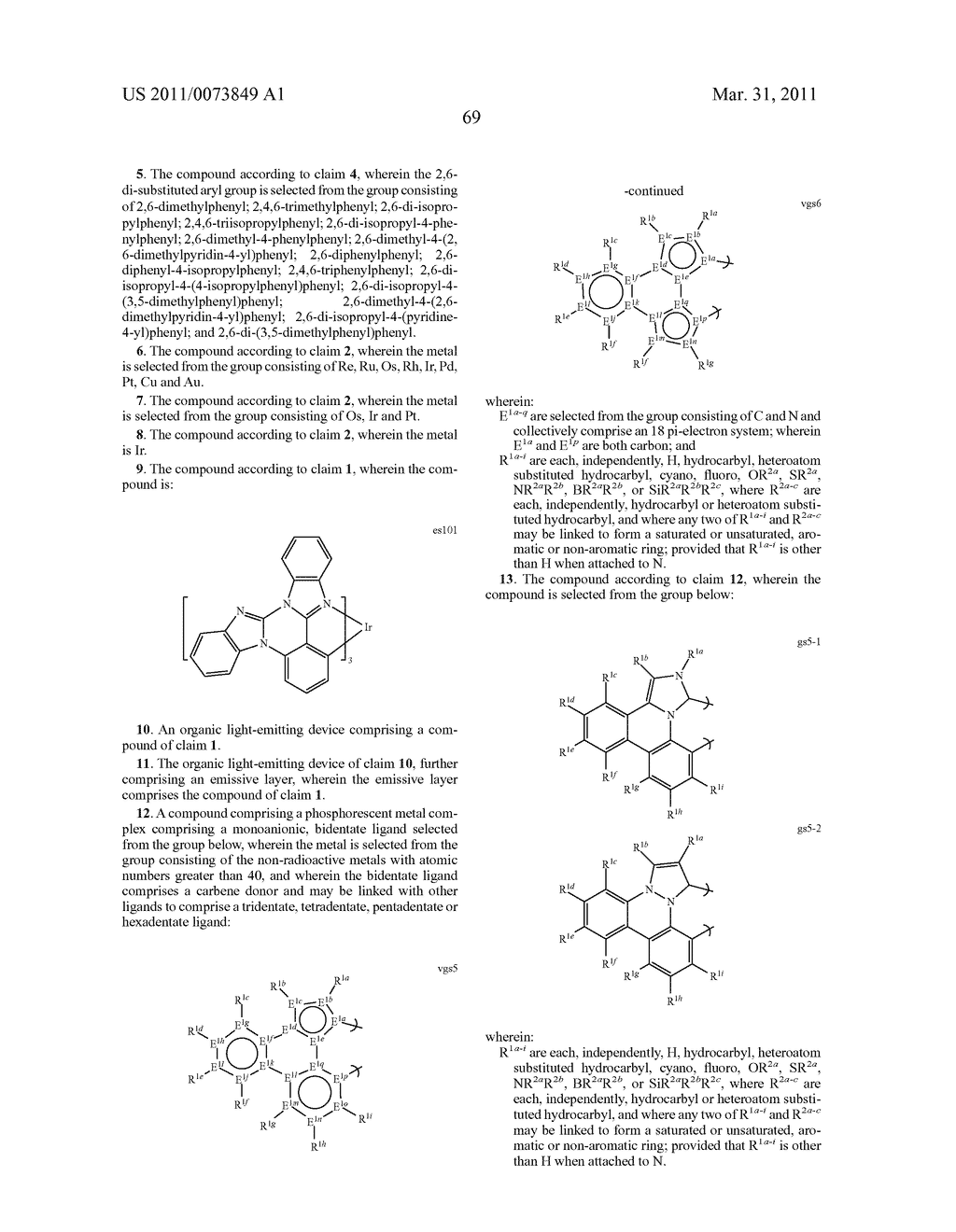 METAL COMPLEXES OF CYCLOMETALLATED IMIDAZO[1,2-f ]PHENANTHRIDINE AND DIIMIDAZO[1,2-a:1',2'-c ]QUNIAZOLINE LIGANDS AND ISOELECTRONIC AND BENZANNULATED ANALOGS THEREOF - diagram, schematic, and image 85