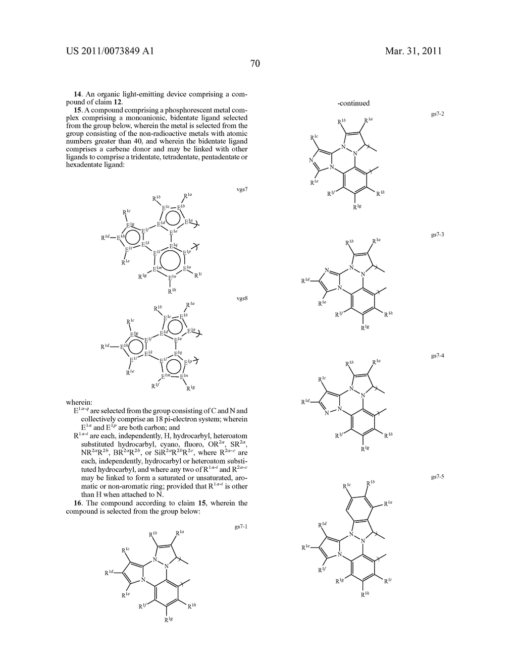 METAL COMPLEXES OF CYCLOMETALLATED IMIDAZO[1,2-f ]PHENANTHRIDINE AND DIIMIDAZO[1,2-a:1',2'-c ]QUNIAZOLINE LIGANDS AND ISOELECTRONIC AND BENZANNULATED ANALOGS THEREOF - diagram, schematic, and image 86