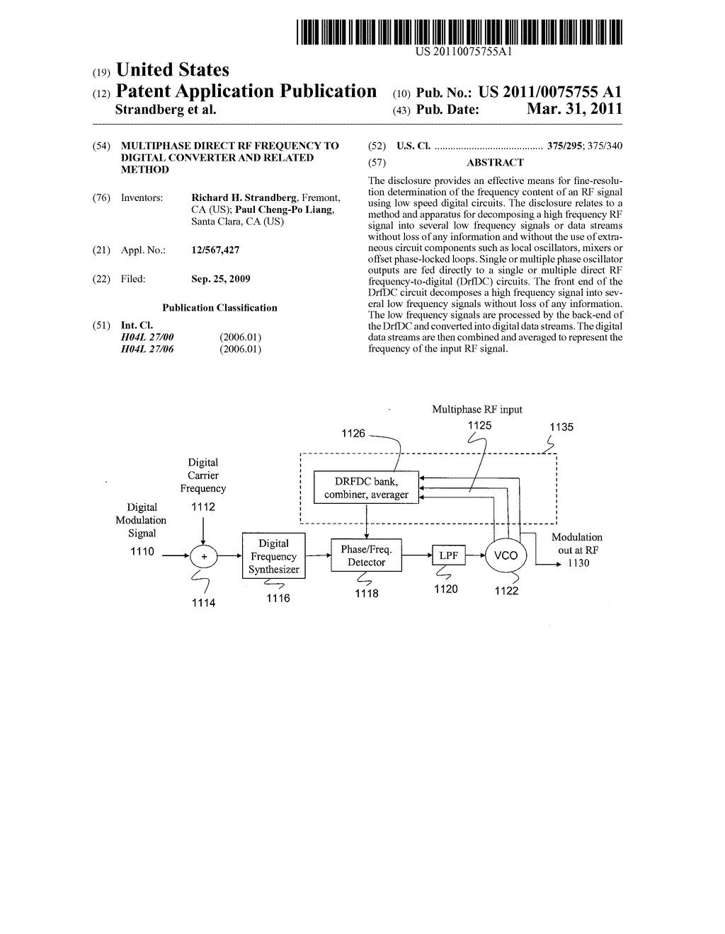 MULTIPHASE DIRECT RF FREQUENCY TO DIGITAL CONVERTER AND RELATED METHOD - diagram, schematic, and image 01