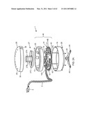 Wall-mountable electrical power supplying device having a ring-like structure for receiving the power plugs and/or power adapters associated with a plurality of electrical appliances, and a housing containing and concealing the same during power supply operations diagram and image