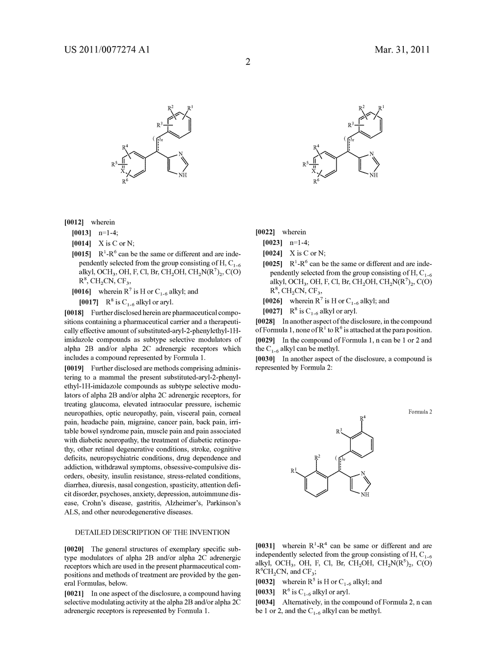 SUBSTITUTED-ARYL-2-PHENYLETHYL-1H-IMIDAZOLE COMPOUNDS AS SUBTYPE SELECTIVE MODULATORS OF ALPHA 2B AND/OR ALPHA 2C ADRENERGIC RECEPTORS - diagram, schematic, and image 03