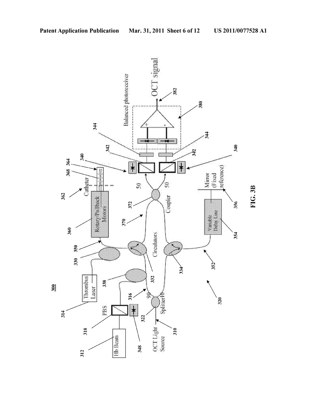 METHOD AND APPARATUS FOR SIMULTANEOUS HEMOGLOBIN REFLECTIVITY MEASUREMENT AND OCT MEASUREMENT, THROMBUS DETECTION AND TREATMENT, AND OCT FLUSHING - diagram, schematic, and image 07
