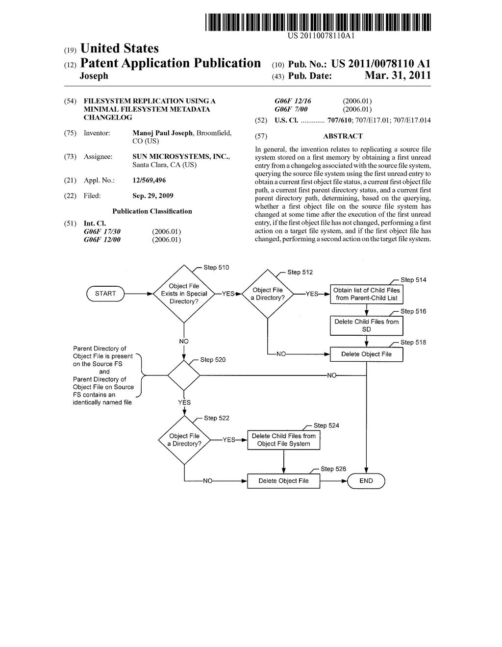 FILESYSTEM REPLICATION USING A MINIMAL FILESYSTEM METADATA CHANGELOG - diagram, schematic, and image 01