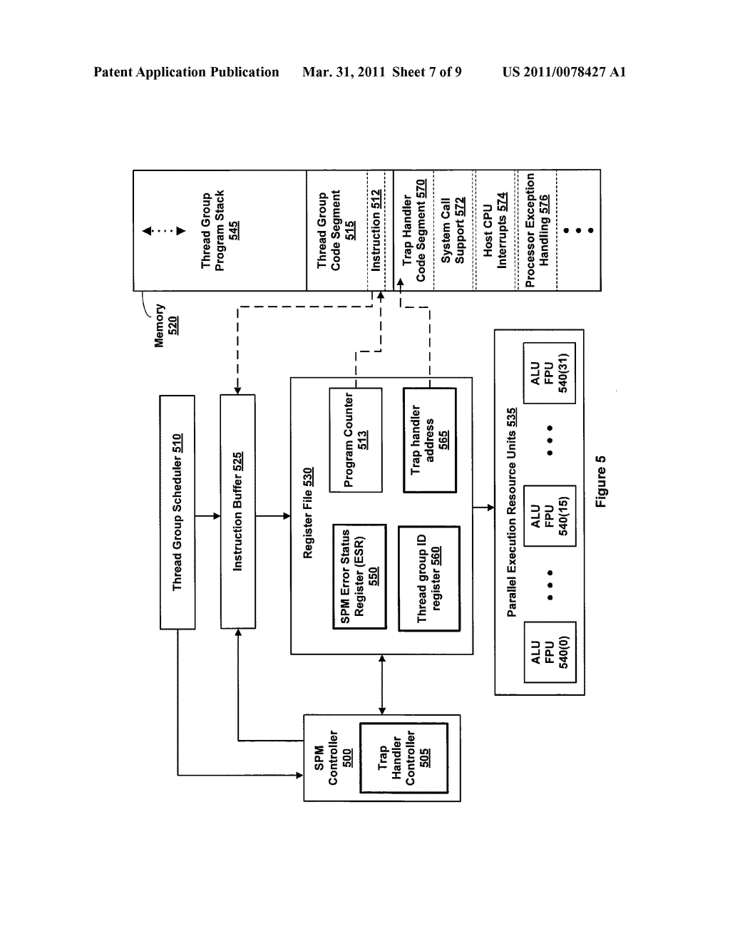 TRAP HANDLER ARCHITECTURE FOR A PARALLEL PROCESSING UNIT - diagram, schematic, and image 08