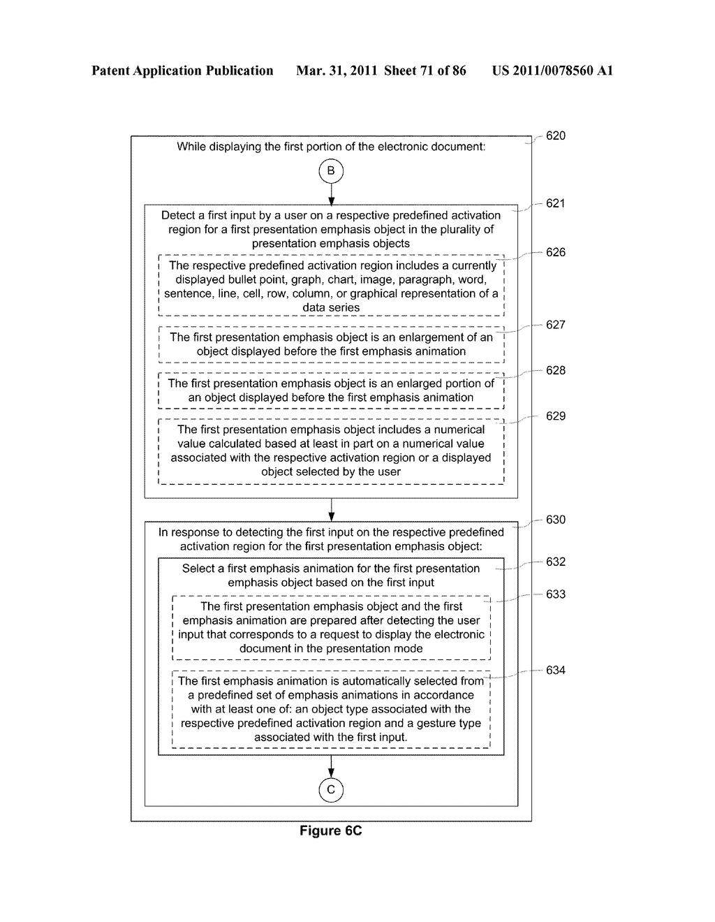 Device, Method, and Graphical User Interface for Displaying Emphasis Animations for an Electronic Document in a Presentation Mode - diagram, schematic, and image 72