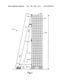 METHOD AND APPARATUS FOR REACHING FROM OUTSIDE AN UPPER LEVEL OF A TALL STRUCTURE diagram and image