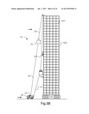 METHOD AND APPARATUS FOR REACHING FROM OUTSIDE AN UPPER LEVEL OF A TALL STRUCTURE diagram and image