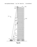 METHOD AND APPARATUS FOR REACHING FROM OUTSIDE AN UPPER LEVEL OF A TALL STRUCTURE diagram and image