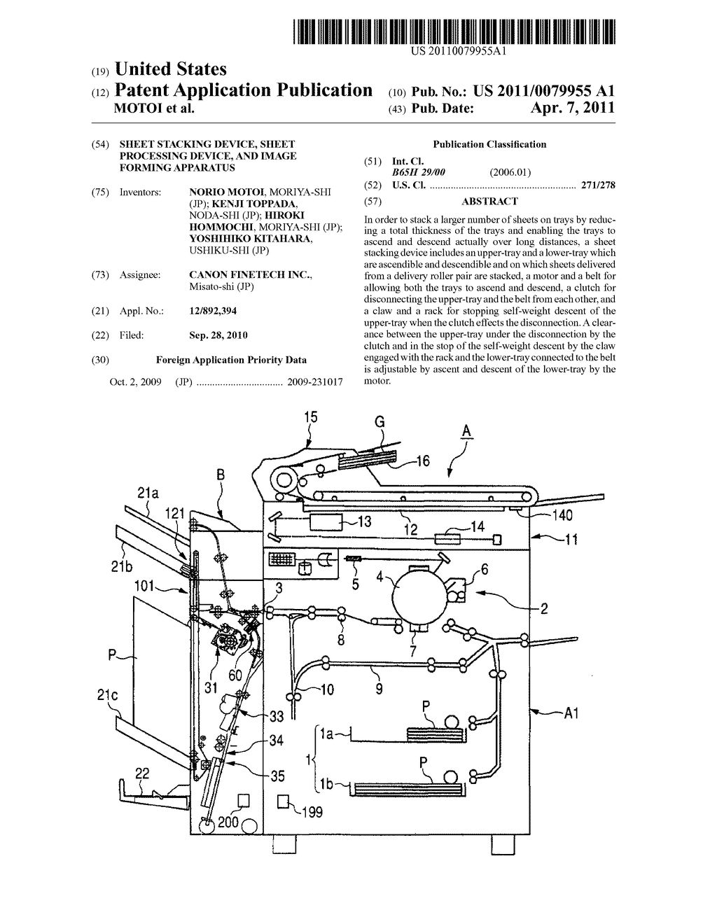 SHEET STACKING DEVICE, SHEET PROCESSING DEVICE, AND IMAGE FORMING APPARATUS - diagram, schematic, and image 01