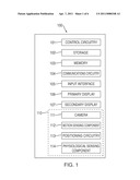 ELECTRONIC DEVICES WITH A PRIMARY DISPLAY AND A SELECTIVELY ILLUMINATED SECONDARY DISPLAY diagram and image