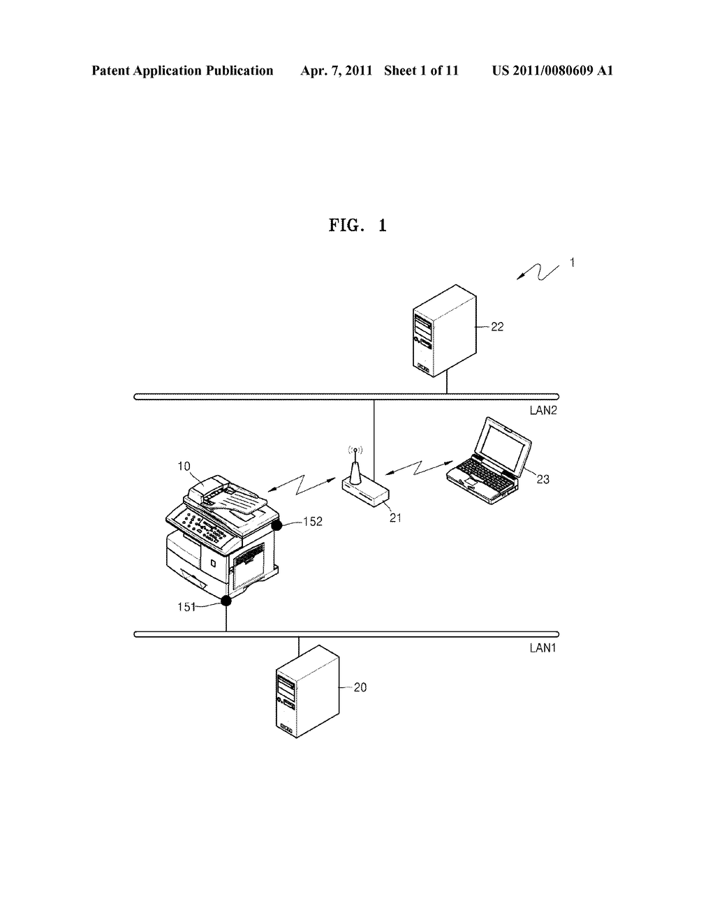 IMAGE FORMING APPARATUS TO SUPPORT WIRED AND WIRELESS NETWORK INTERFACES AND NETWORK CONNECTION METHOD OF THE IMAGE FORMING APPARATUS - diagram, schematic, and image 02