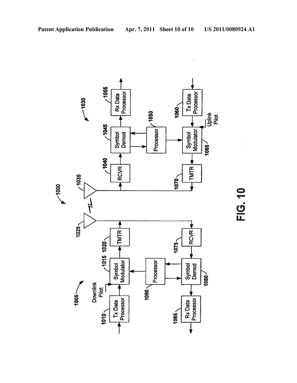 METHOD FOR TRANSMISSION OF TIME DIVISION MULTIPLEXED PILOT SYMBOLS TO AID CHANNEL ESTIMATION, TIME SYNCHRONIZATION, AND AGC BOOTSTRAPPING IN A MULTICAST WIRELESS SYSTEM - diagram, schematic, and image 11