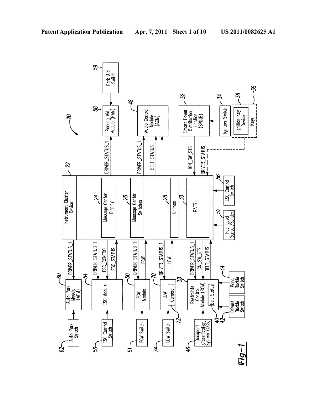 SYSTEM AND METHOD FOR CONTROLLING ONE OR MORE VEHICLE FEATURES BASED ON DRIVER STATUS - diagram, schematic, and image 02