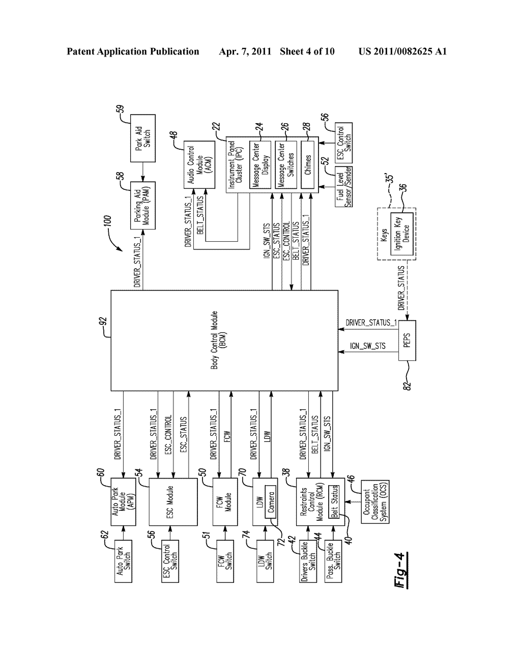 SYSTEM AND METHOD FOR CONTROLLING ONE OR MORE VEHICLE FEATURES BASED ON DRIVER STATUS - diagram, schematic, and image 05