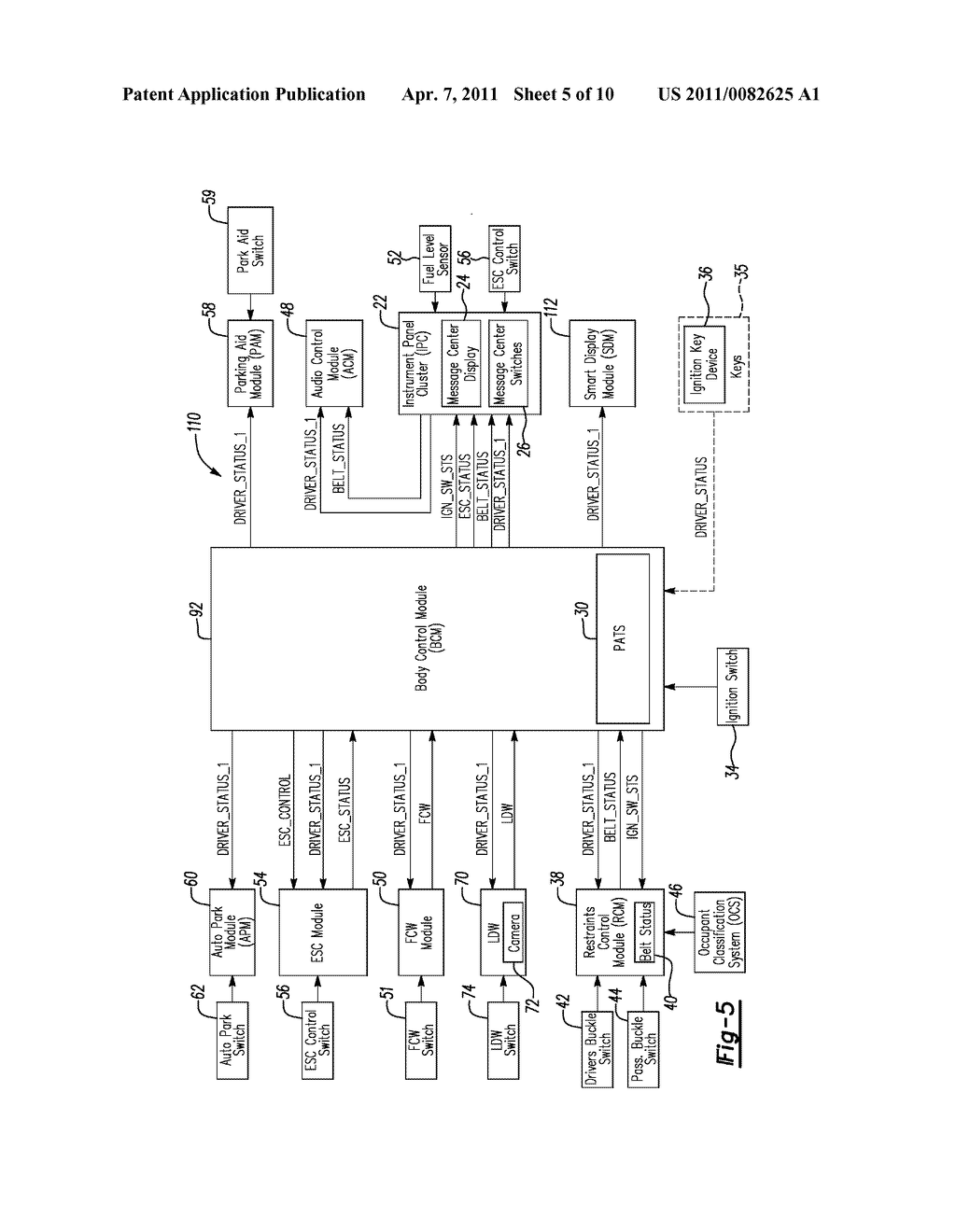 SYSTEM AND METHOD FOR CONTROLLING ONE OR MORE VEHICLE FEATURES BASED ON DRIVER STATUS - diagram, schematic, and image 06