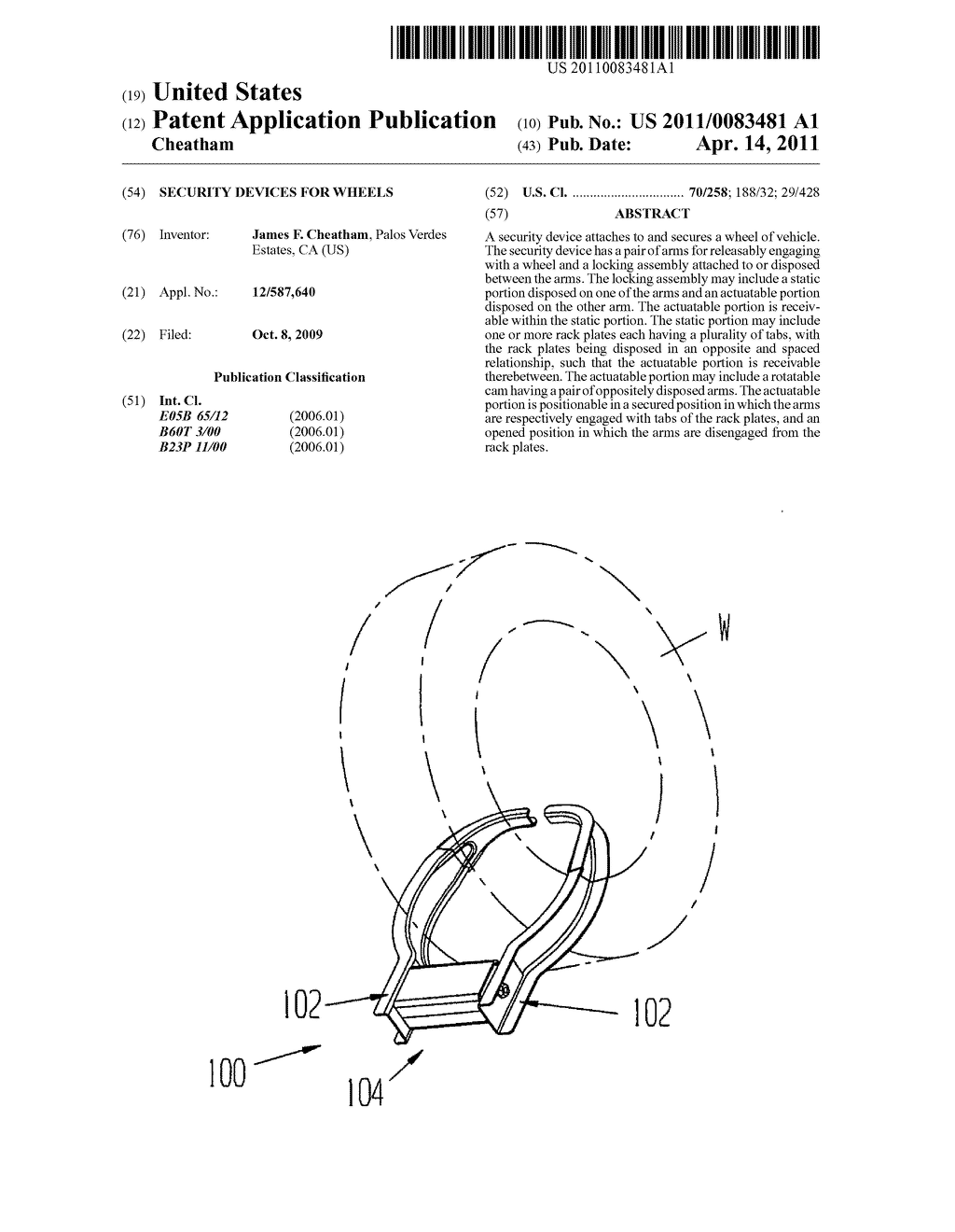 Security devices for wheels - diagram, schematic, and image 01