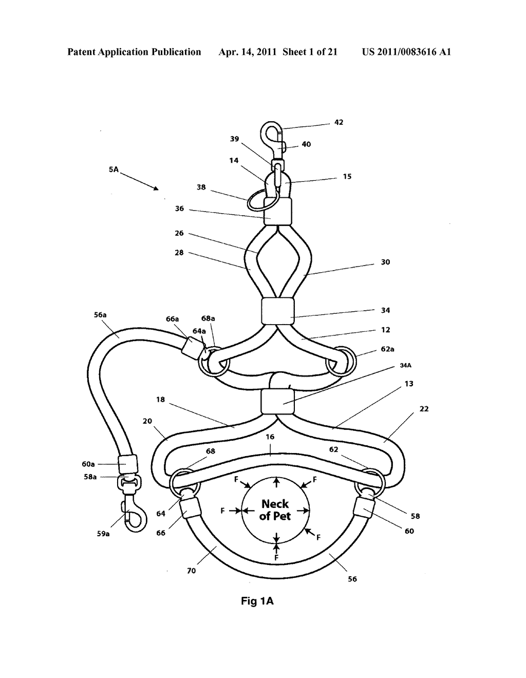 Double loop auto-adjust pet restraint device - diagram, schematic, and image 02