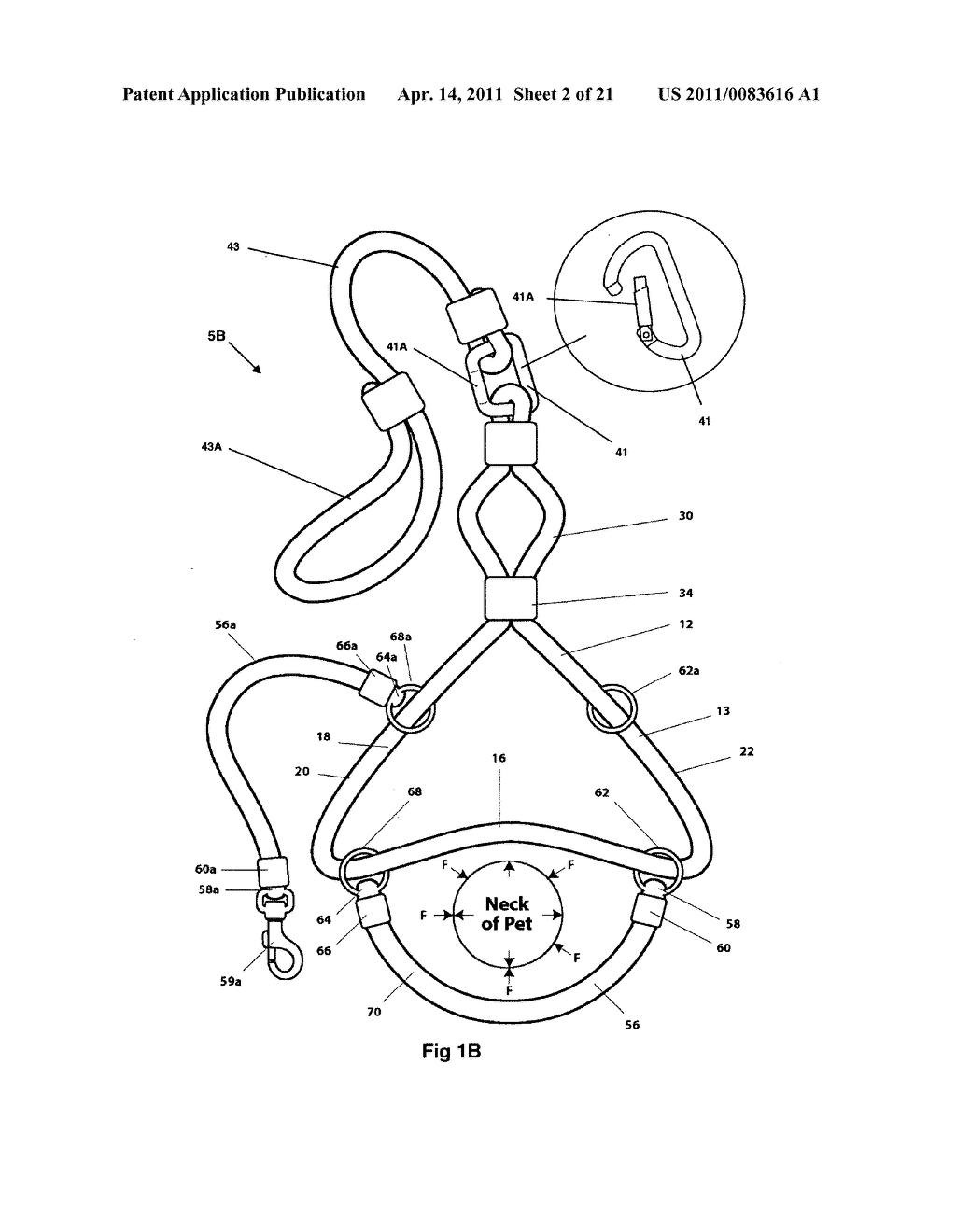 Double loop auto-adjust pet restraint device - diagram, schematic, and image 03