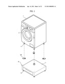 Supporting device and washing machine having the same diagram and image