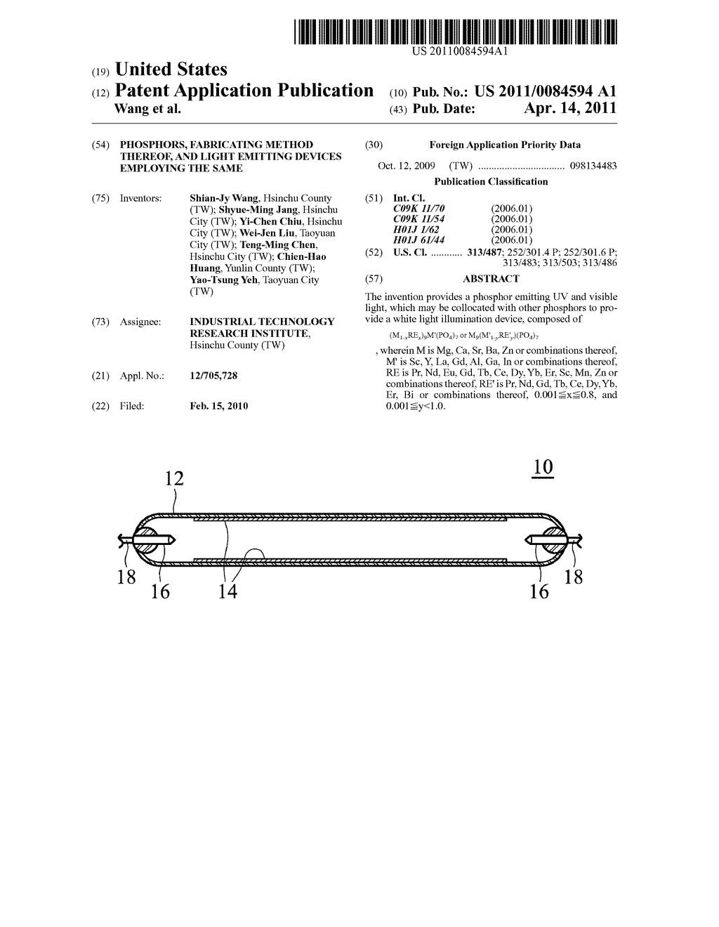 PHOSPHORS, FABRICATING METHOD THEREOF, AND LIGHT EMITTING DEVICES EMPLOYING THE SAME - diagram, schematic, and image 01
