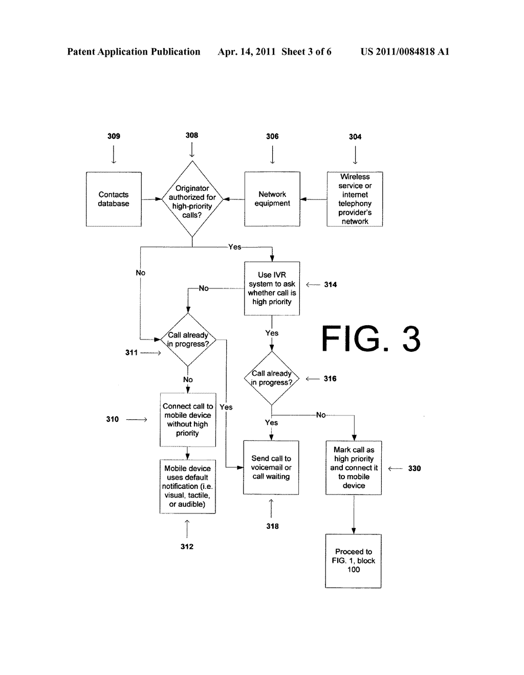 Telecommunications system and method for a mobile device allowing escalation through notification levels - diagram, schematic, and image 04