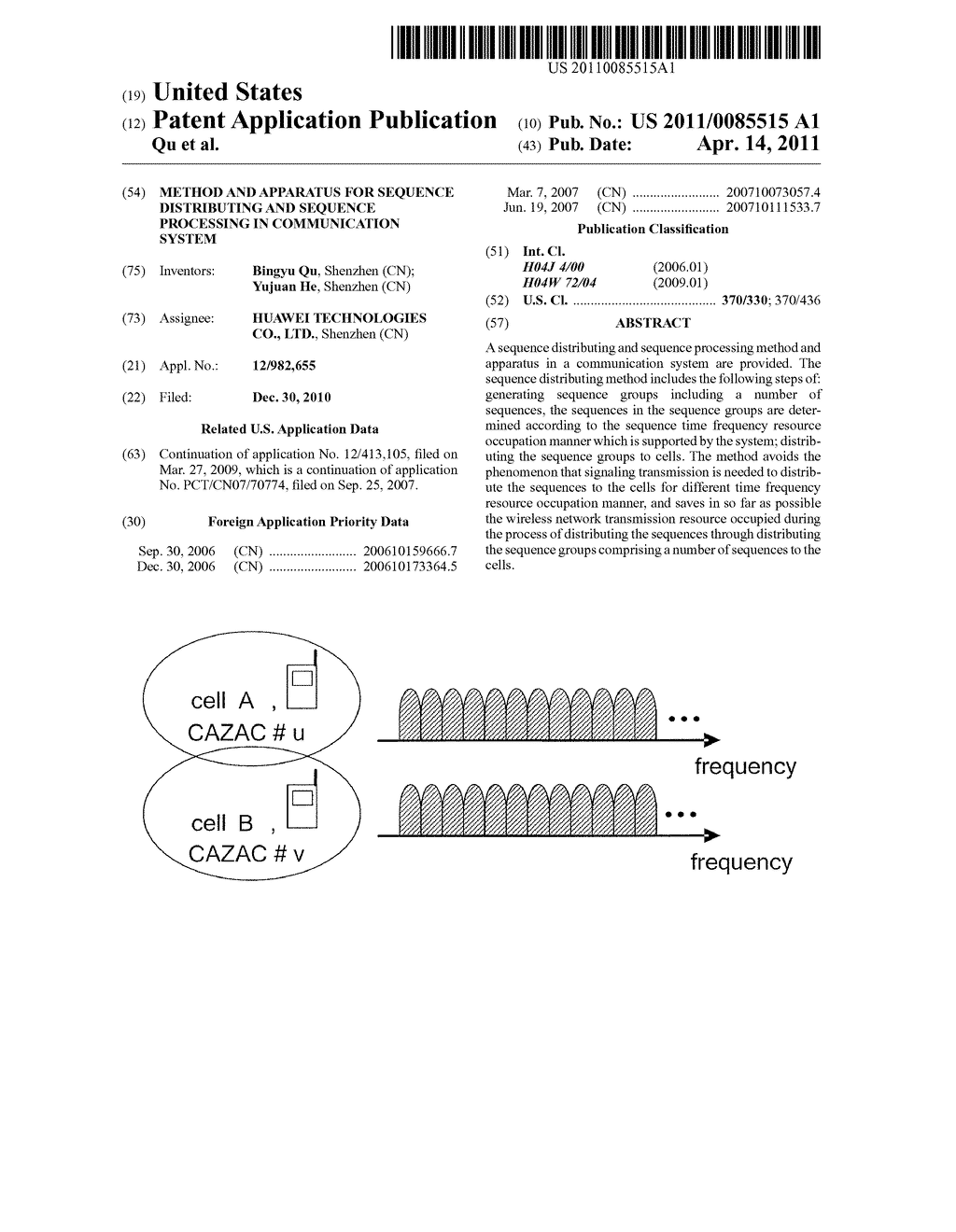 Method and apparatus for sequence distributing and sequence processing in communication system - diagram, schematic, and image 01