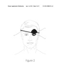 Novelty eye patch with artificial eye or eyelid diagram and image