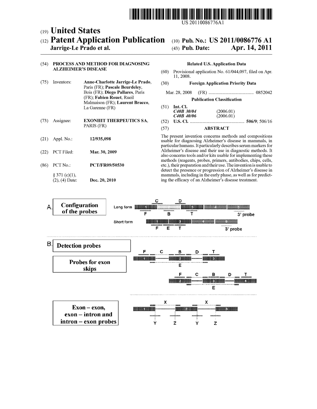 PROCESS AND METHOD FOR DIAGNOSING ALZHEIMER'S DISEASE - diagram, schematic, and image 01