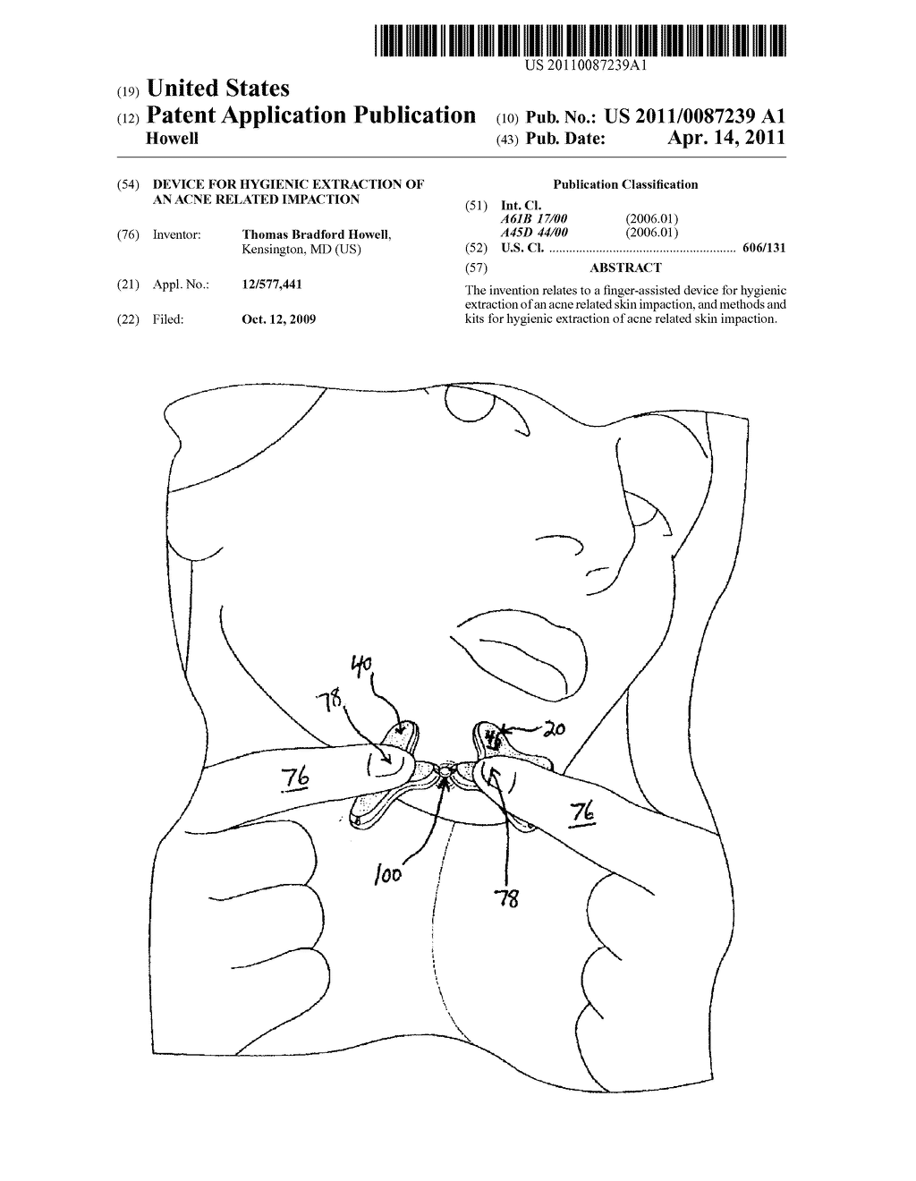 Device for Hygienic Extraction of an Acne Related Impaction - diagram, schematic, and image 01