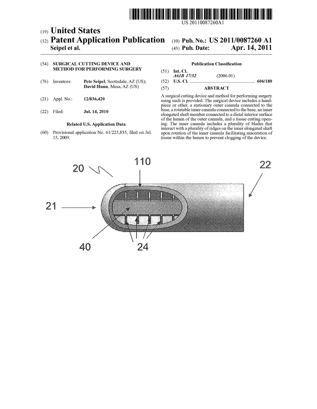 SURGICAL CUTTING DEVICE AND METHOD FOR PERFORMING SURGERY - diagram, schematic, and image 01