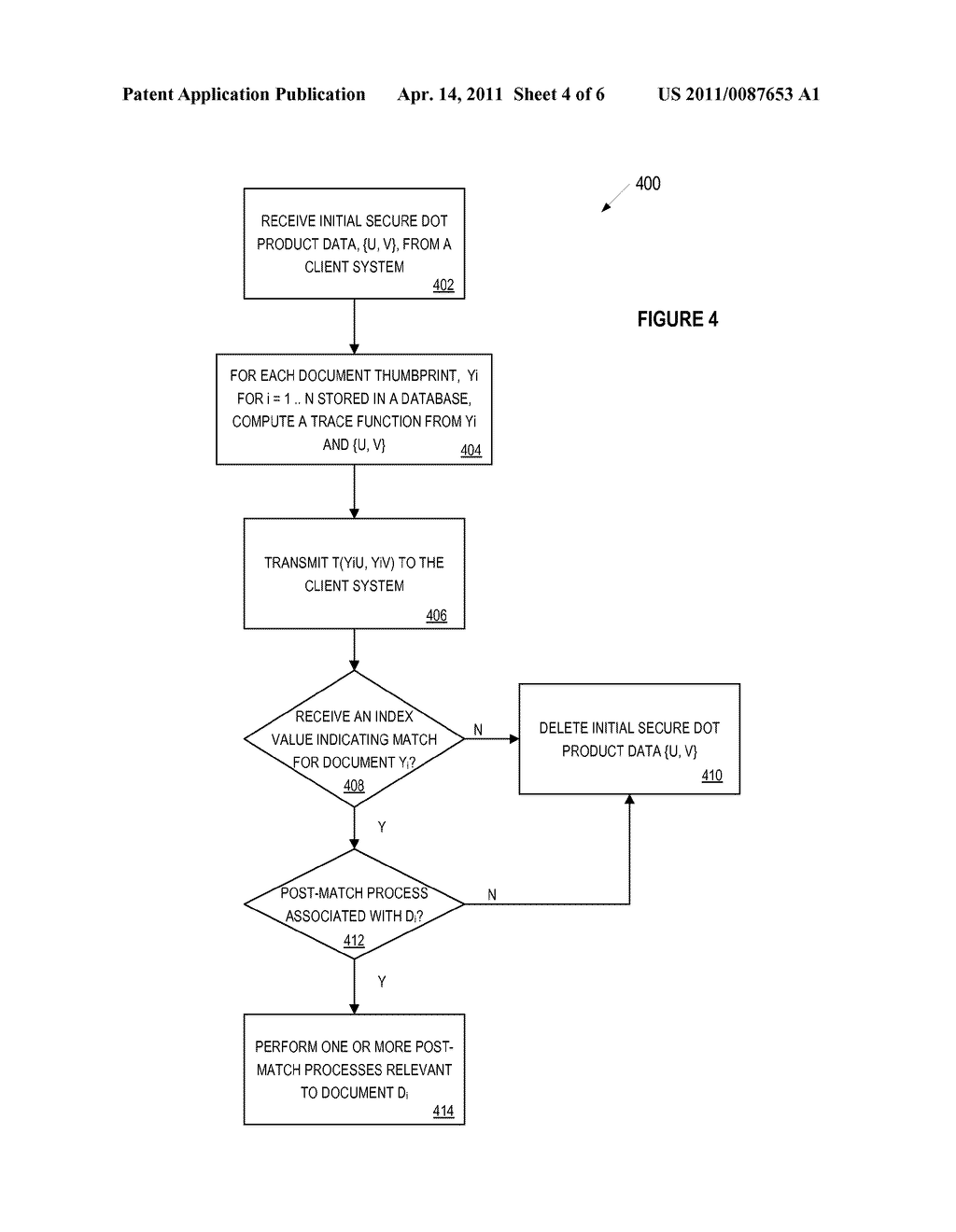 METHOD AND APPARATUS FOR SECURE AND OBLIVIOUS DOCUMENT MATCHING - diagram, schematic, and image 05