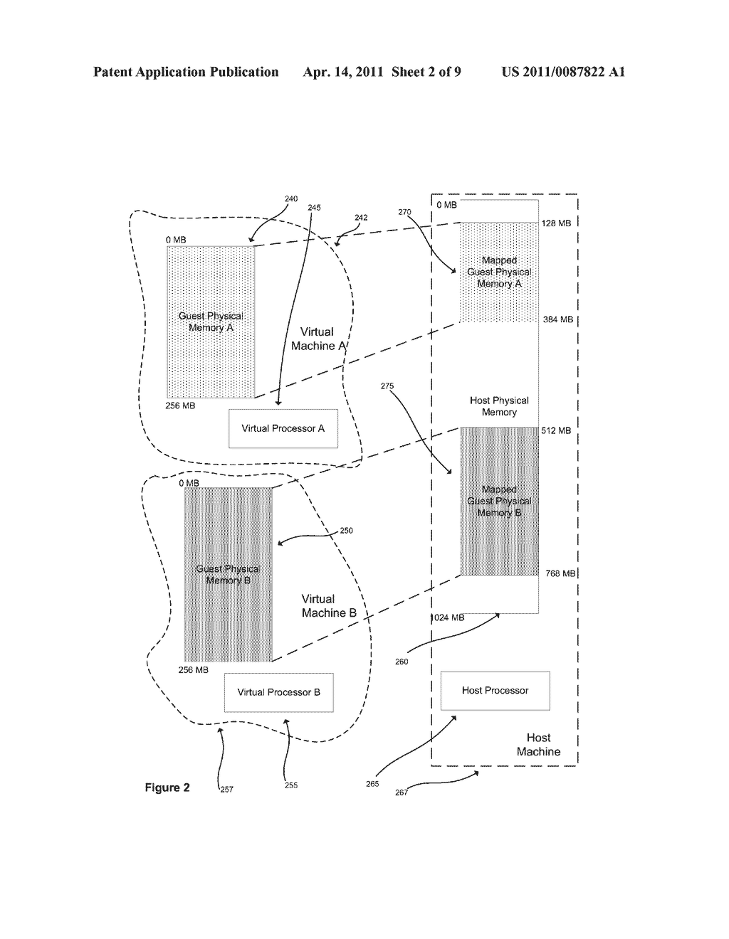 VIRTUALIZING PHYSICAL MEMORY IN A VIRTUAL MACHINE SYSTEM - diagram, schematic, and image 03