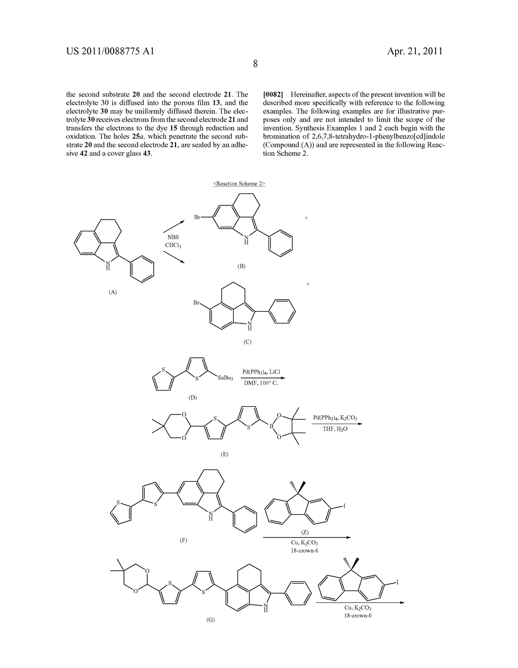 BENZOINDOLE-BASED COMPOUND AND DYE-SENSITIZED SOLAR CELL USING THE SAME - diagram, schematic, and image 17